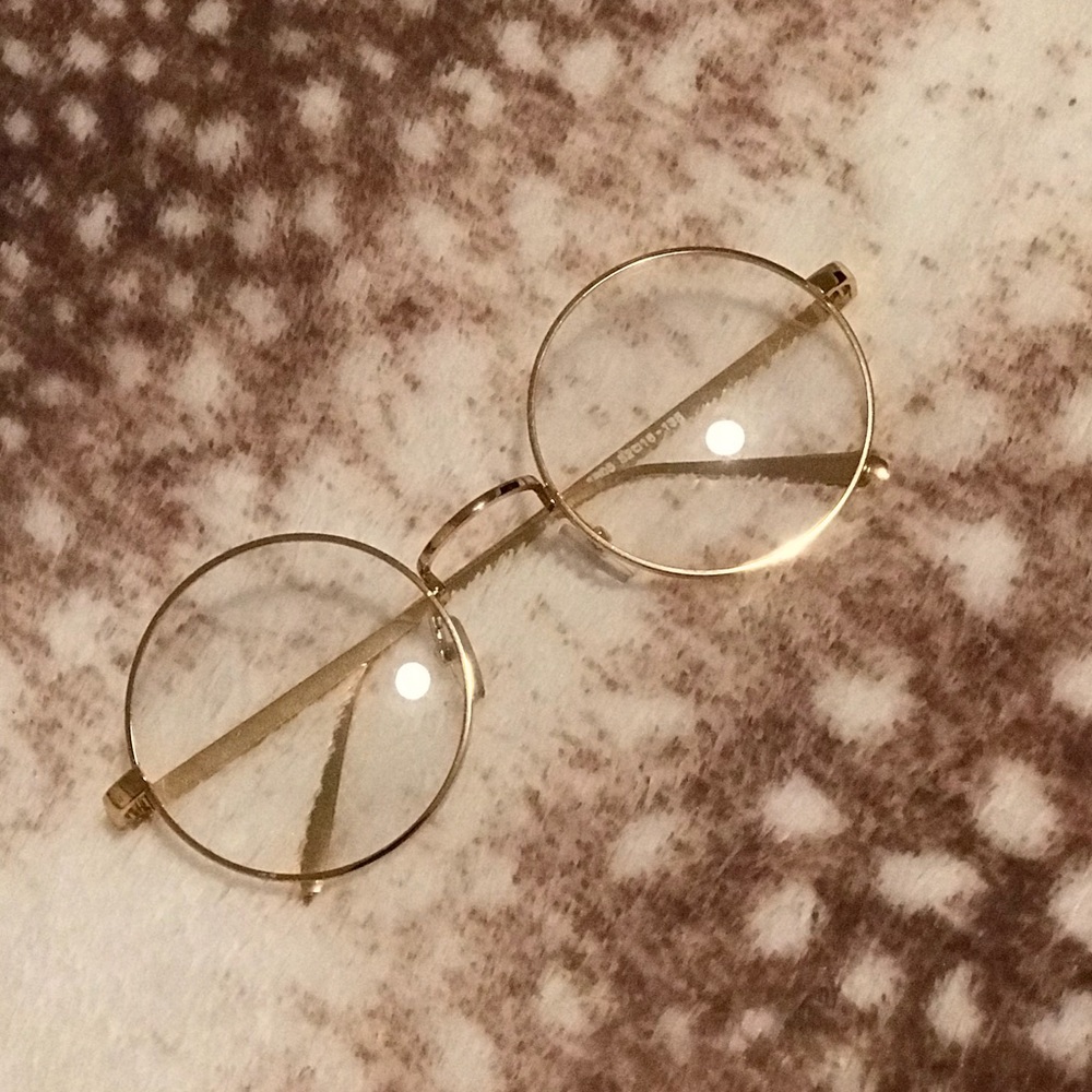 Gold Clear lens glasses F21